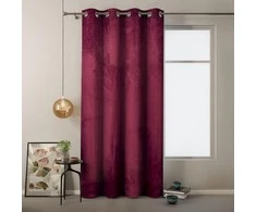 Naktinė užuolaida su žiedais AmeliaHome VELVET 140X245 cm, 1 vnt., spalva: vyno
