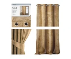 Naktinė užuolaida su žiedais AmeliaHome VELVET 140X270 cm, 1 vnt., spalva: garstyčių