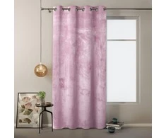 Naktinė užuolaida su žiedais AmeliaHome VELVET 140X245 cm, 1 vnt., spalva: rožinė