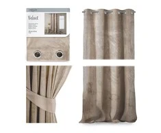 Naktinė užuolaida su žiedais AmeliaHome VELVET 140X270 cm, 1 vnt., spalva: smėlio