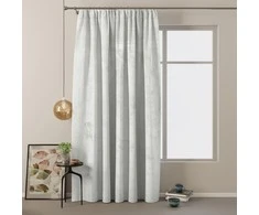 Naktinė užuolaida AmeliaHome VELVET 140X245 cm, 1 vnt., juosta/kabliukai, spalva: balta