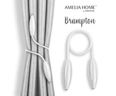 AmeliaHome Brampton baltos užuolaidos, 2 vnt.