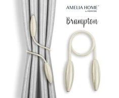 AmeliaHome Kreminės spalvos užuolaidų rišikliai Brampton, 2 vnt.
