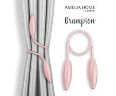 AmeliaHome Užuolaidų rišikliai Brampton švelniai rožinės spalvos, 2 vnt.