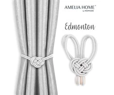 AmeliaHome Užuolaidų rišikliai Edmonton, 2 vnt., balti