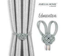 AmeliaHome Pilki užuolaidų rišikliai Edmonton, 2 vnt.