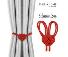 AmeliaHome Edmonton raudonos užuolaidos, 2 vnt.