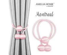 AmeliaHome Persikinės spalvos užuolaidų rišikliai Montreal, 2 vnt.
