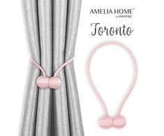AmeliaHome Užuolaidų rišikliai persikinės spalvos Toronto, 2 vnt.
