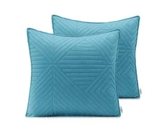 AmeliaHome Dekoratyvinis pagalvės užvalkalas 45 × 45 cm, mėlynos ir sidabrinės spalvos AH