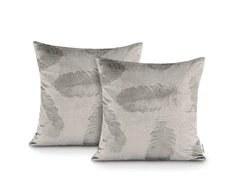 AmeliaHome Dekoratyvinis pagalvės užvalkalas veliūrinis 45x45 cm cappuccino spalvos