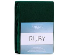 AmeliaHome Paklodė su guma 140–160x200+30 cm butelių žalia AH RUBY