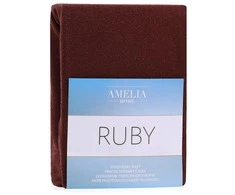 AmeliaHome Paklodė su guma 160–180x200+30 cm ruda AH RUBY