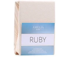 AmeliaHome Paklodė su guma 140–160×200+30 cm šviesiai smėlio AH RUBY