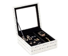 AmeliaHome JUWELRY BOX/AH/MASCA/CREM+Juodas/18X6,5