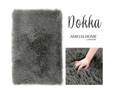 AmeliaHome Tamsiai pilkas kilimas Dokka 60 x 90 cm