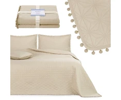 AmeliaHome Lovatiesė 200 × 220 cm, smėlio spalvos AH