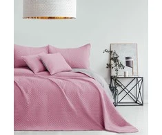 Dvipusė lovatiesė AmeliaHome SOFTA 220 x 240 cm, spalva: rožinė/pilka
