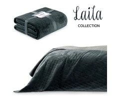 AmeliaHome BEDS/AH/LAILA/GRAPHITE+Sidabrinis/260x280