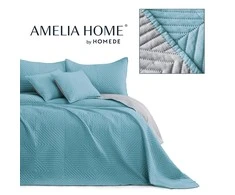 AmeliaHome Lovatiesė 200 × 220 cm, mėlynos ir sidabrinės spalvos