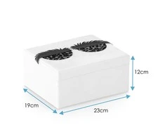 AmeliaHome Balta papuošalų dėžutė AH LASHES 19×12