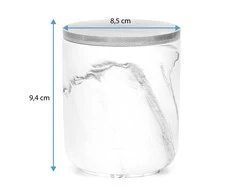 AmeliaHome Pilkas indelis su dangteliu 8,5 × 9,4 cm