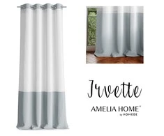 AmeliaHome Užuolaidos su žiedais sidabrinės Amelia Home