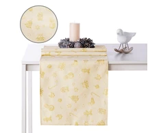 AmeliaHome TCLOTH/AH/CHRISTMASSTORY/HMD/GOLD/40X120