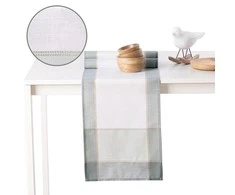 AmeliaHome Mėlyna Staltiesė AH Laval baltas+mėlynas 30x160