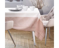 AmeliaHome Staltiesė rožinė ir balta 140x400 cm AH LILLE