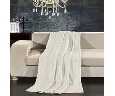 DecoKing Smėlinės spalvos pledas Henry 170×210 cm