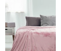 DecoKing Pudrinės rožinės spalvos antklodė MIC 220x240