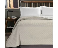 DecoKing Lovatiesė 220 × 240 cm, smėlio ir balta