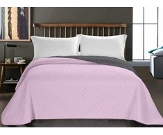 DecoKing Lovatiesė 220 × 240 cm, šviesiai rožinė ir tamsiai pilka