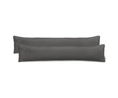 DecoKing Pagalvės užvalkalas 40×200 tamsiai pilkos spalvos, 2 vnt.