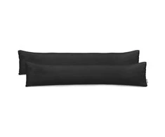 DecoKing Pagalvės užvalkalas 20 × 120 cm, juodos spalvos