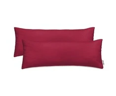 DecoKing Pagalvės užvalkalas 40×145 cm bordo spalvos (2 vnt)