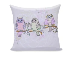 DecoKing Pagalvės užvalkalas 80 × 80 cm OWLS SPRINGSTORY