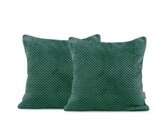 DecoKing Pagalvės užvalkalas 45×45 cm tamsiai žalia HENRY