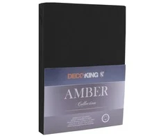 Paklodė DecoKing Amber 180-200x200+30 cm, spalva: juoda