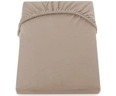 Prześcieradło AMBER spalva cappuccino styl klasyczny materiał jersey 220-240x220 DecoKing