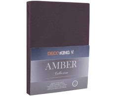 Paklodė DecoKing Amber 180-200x200+30 cm, spalva: šokoladinė