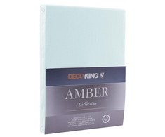 Paklodė DecoKing Amber 180-200x200+30 cm, spalva: šviesiai mėlyna