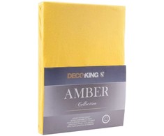 Paklodė DecoKing Amber, geltona, 160x200 cm, su guma