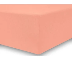 DecoKing Paklodė su guma persiko spalvos 100–120×200+30 cm