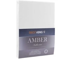 Paklodė DecoKing Amber Balta, 220x200 cm, su guma