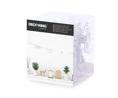 DecoKing Mediniai kalėdiniai elniukai, balti, 10 vnt