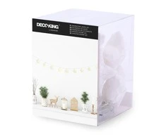 DecoKing Šiltai balti LED žibintai LAVAR, 10 vnt