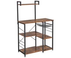 Songmics VIRTUVĖS LENTYNA/RUSTICBROWN+Juodas/90x40x132