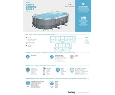 Bestway 56620 "Power Steel" 427 x 250 x 100 cm, ovalaus baseino rinkinys